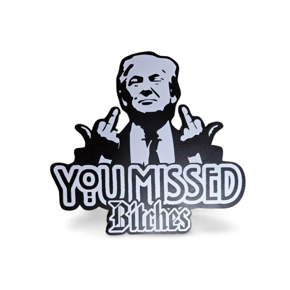 Middle finger Trump Wall hanger sign